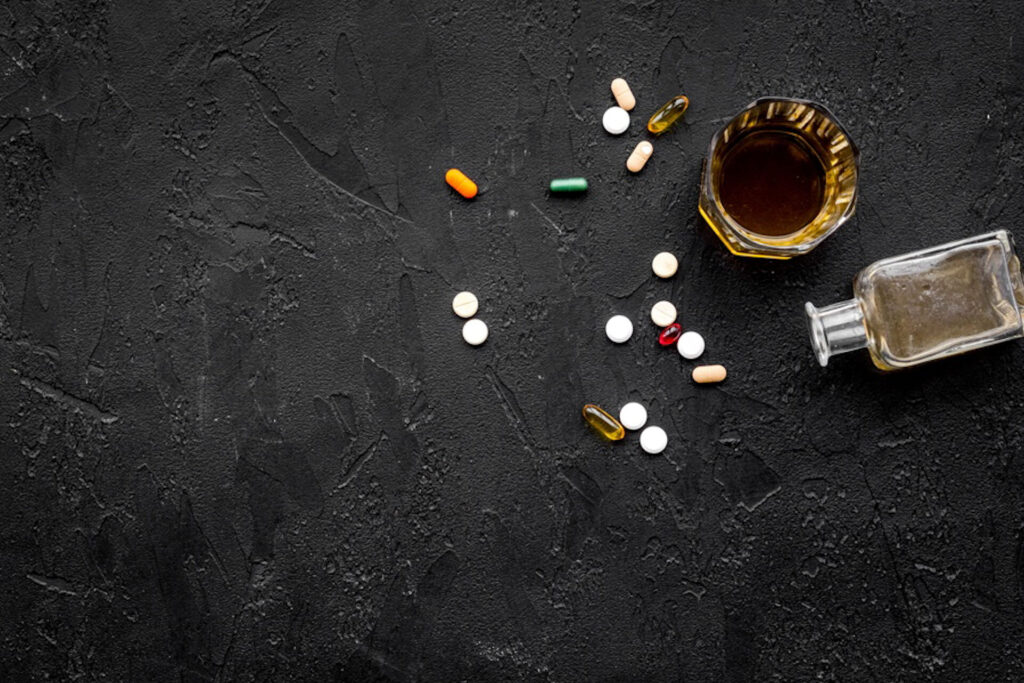 an alcohol and pills