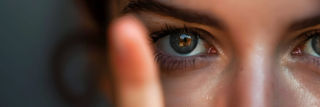 woman-showing-her-dilated-pupils